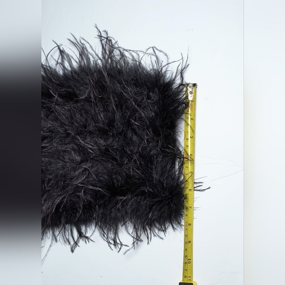 Emprada Catalina Black Feather Embellished Whimsigoth Fairy Crop Top M - Picture 8 of 9